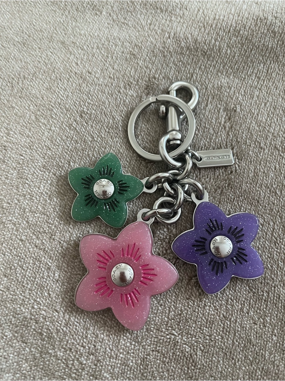 Coach Multi Flower Key Charm